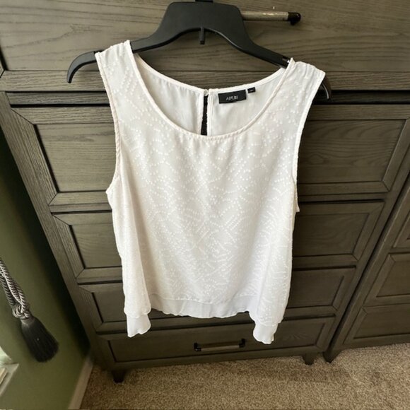 Apt.‎ 9 White Sleeveless Layered Tank Blouse Size XL - Picture 2 of 8